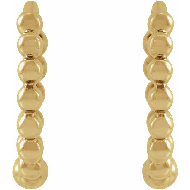 14k Yellow Gold Huggies Earrings