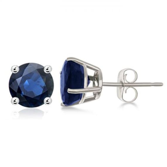 14k Stud Sapphires Earrings