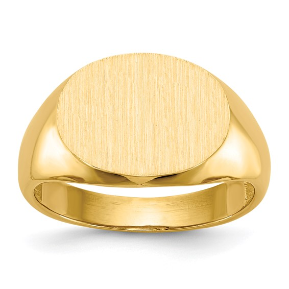 14k Yellow Gold Mens Signet Ring