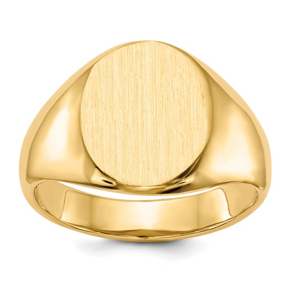 14k Yellow Gold Mens Signet Ring