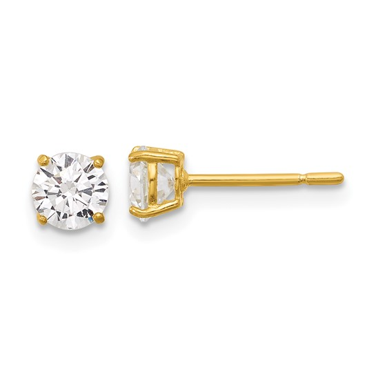 Sterling Silver Yellow Stud Earrings