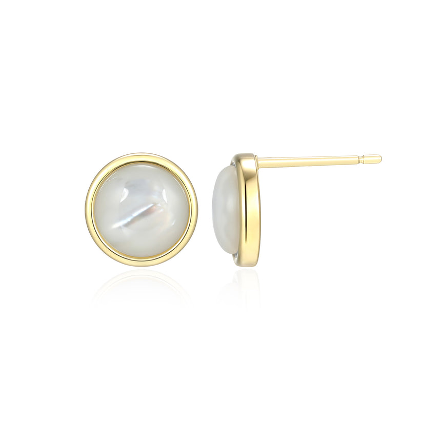 Sterling Silver Yellow Stud Earrings