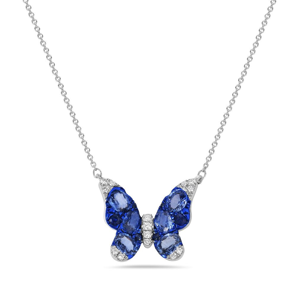 14k White Gold Diamond Necklace