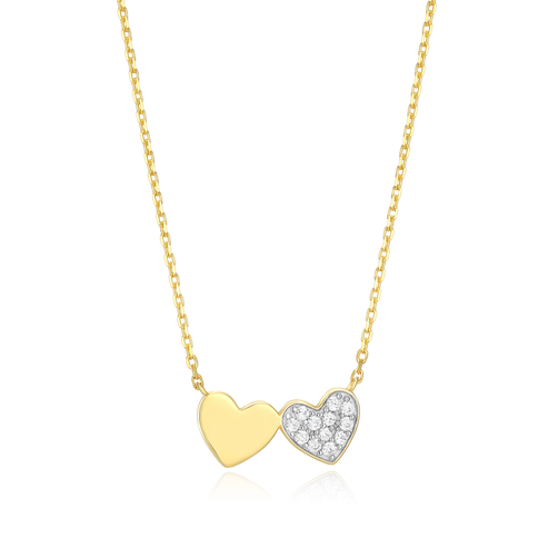 Sterling Silver Yellow Heart Silver Necklace