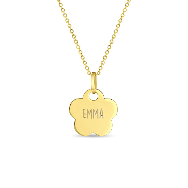 14k Yellow Gold Flower Charm