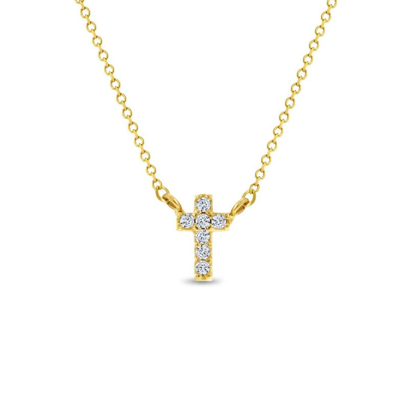 14k Yellow Gold Cross Charm