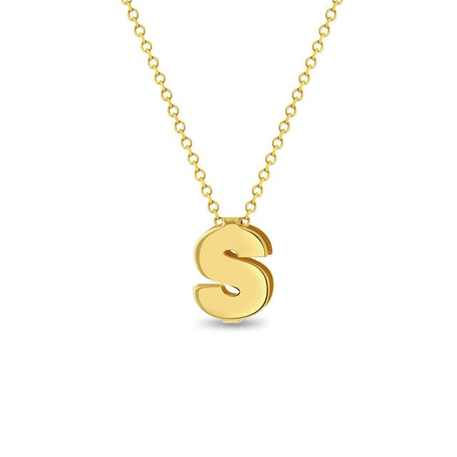 14k Yellow Gold Inital Charm