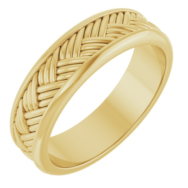 14k Yellow Gold Polished Wedding Band