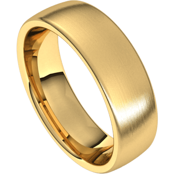 14k Yellow Gold Satin Wedding Band