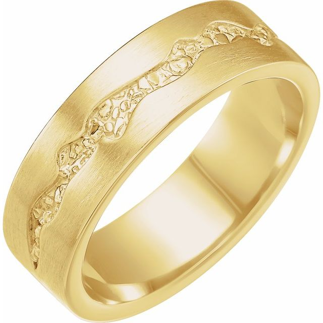 14k Yellow Gold Polished Wedding Band
