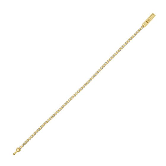 14k Two Tone Ice Bracelet