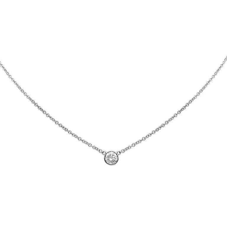 14k White Gold Lab Grown Diamond Necklace