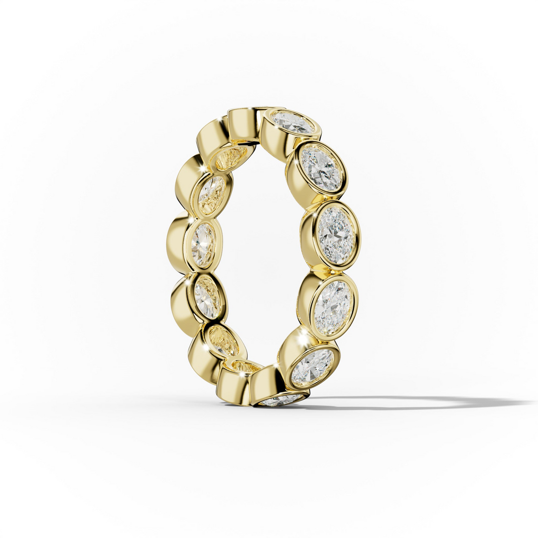 14k Yellow Gold Eternity 1.57ctw Oval Lab Grown Diamond Wedding Band