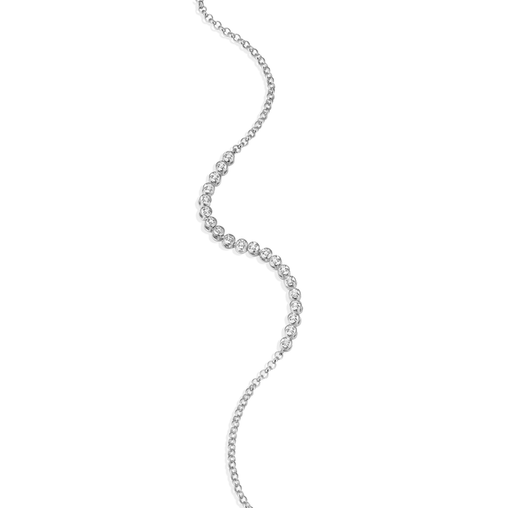 Sterling Silver White Cable Link Bracelet