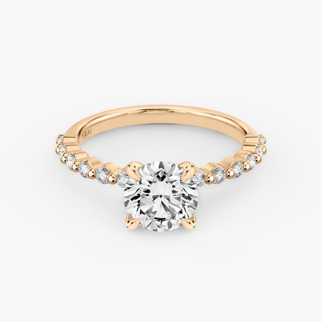 14k Yellow Gold Prong Set Lab Grown Diamond Engagement Ring 2.00 cttw