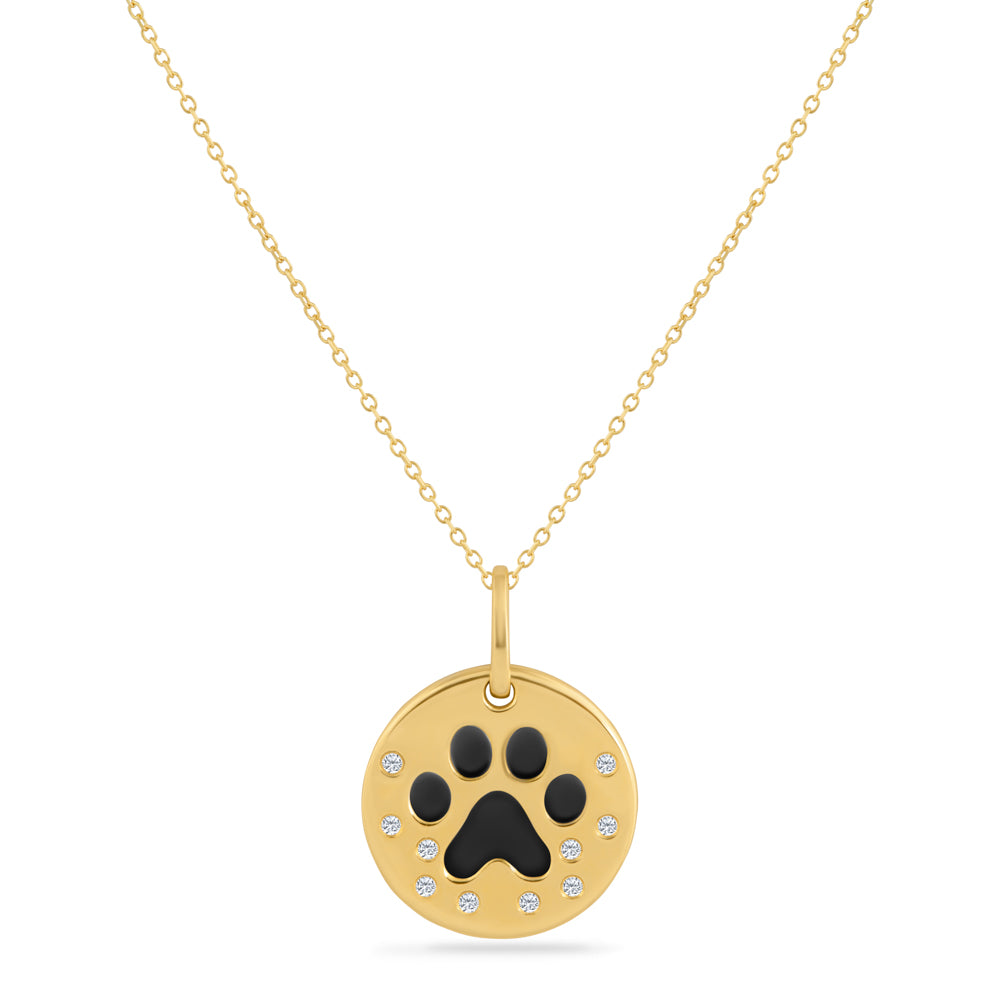 14k Yellow Gold Diamond Pendants