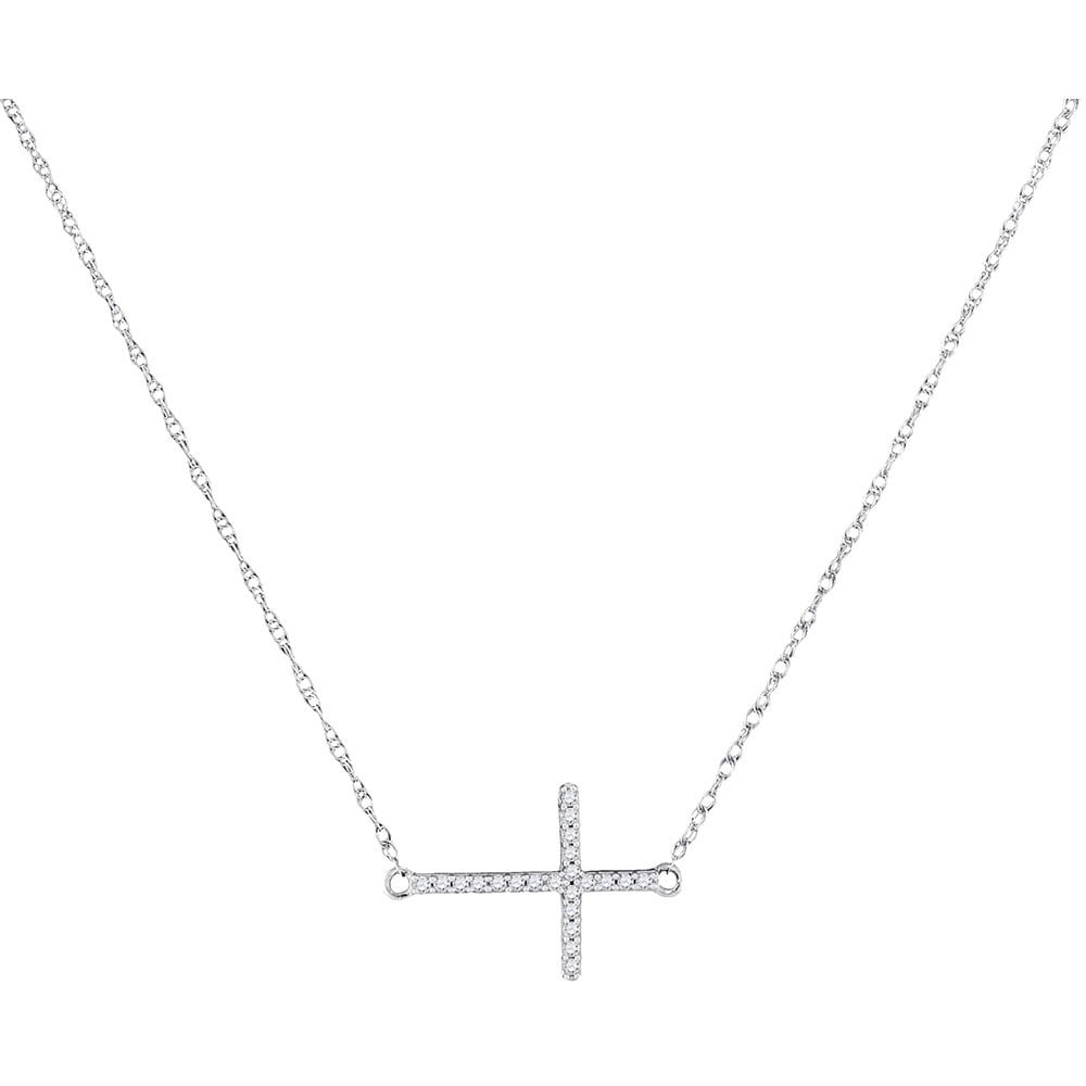 14k White Gold Diamond Necklace