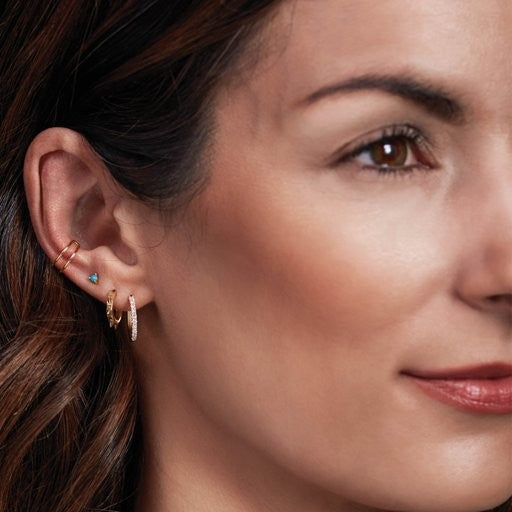 14k White Gold Lab Grown Diamond Earrings