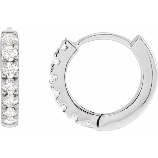 14k White Gold Lab Grown Diamond Earrings