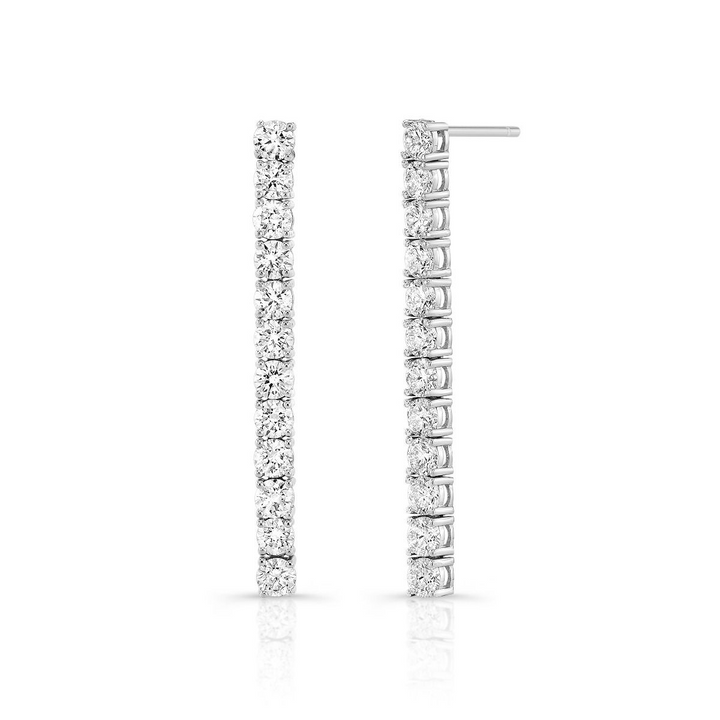 14k White Gold Drop Estate Earrings