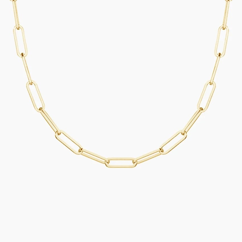 14k Yellow Gold Paper Clip Chain