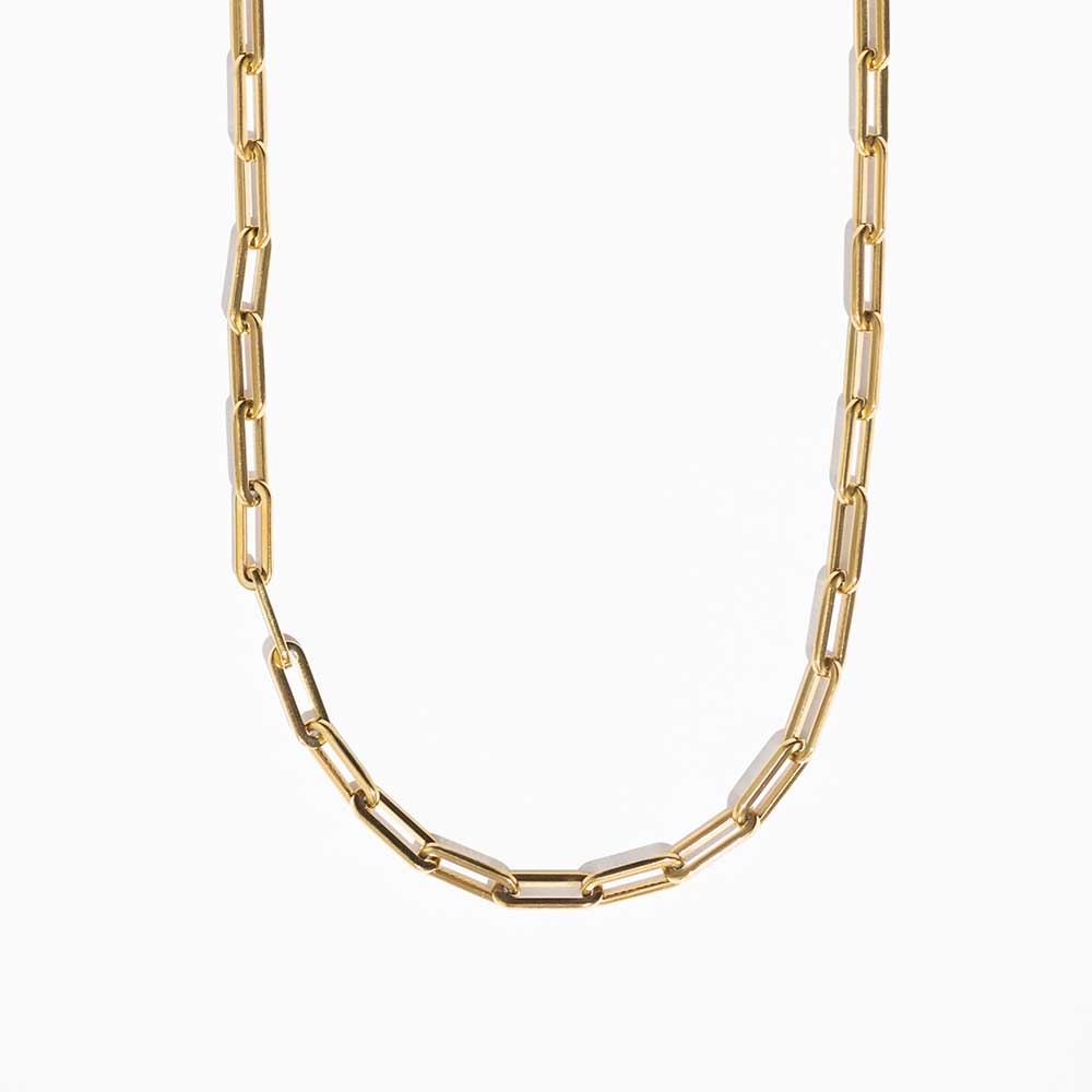 14k Yellow Gold Paper Clip Chain
