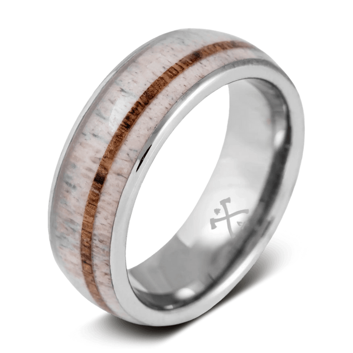 Tungsten Elk Polished Mens Wedding Band