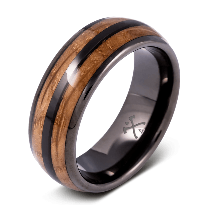 Tungsten Badger Polished Mens Wedding Band