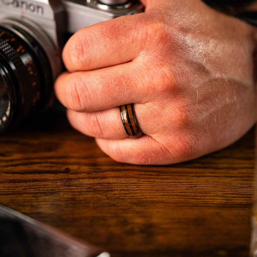 Tungsten Badger Polished Mens Wedding Band