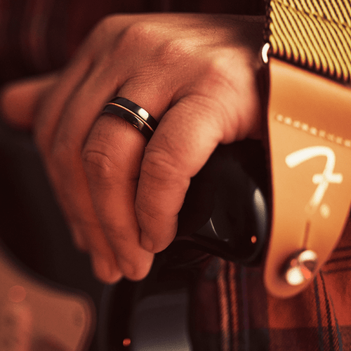 Black Zirconium 1954 Polished Mens Wedding Band