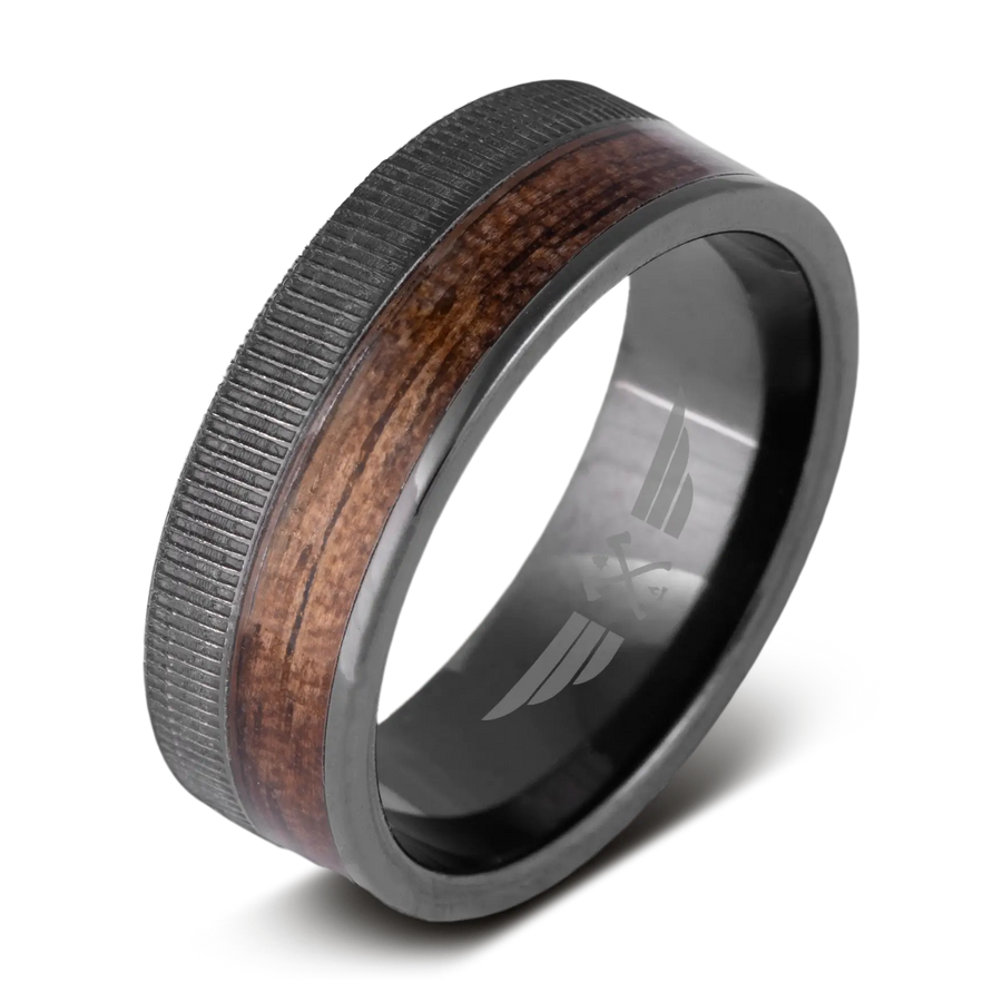 Black Zirconium M1 Polished Mens Wedding Band