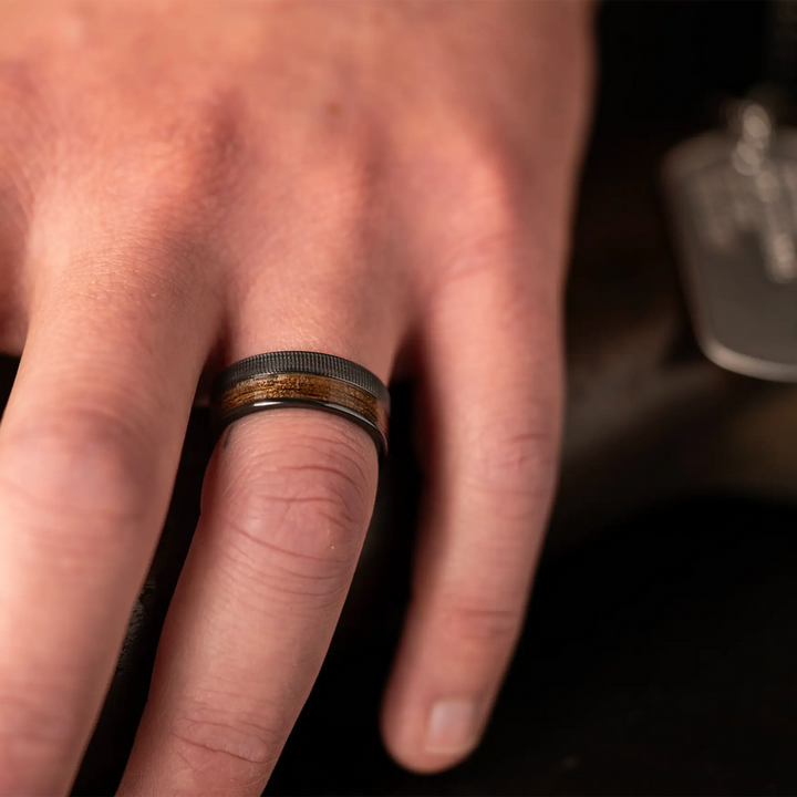 Black Zirconium M1 Polished Mens Wedding Band