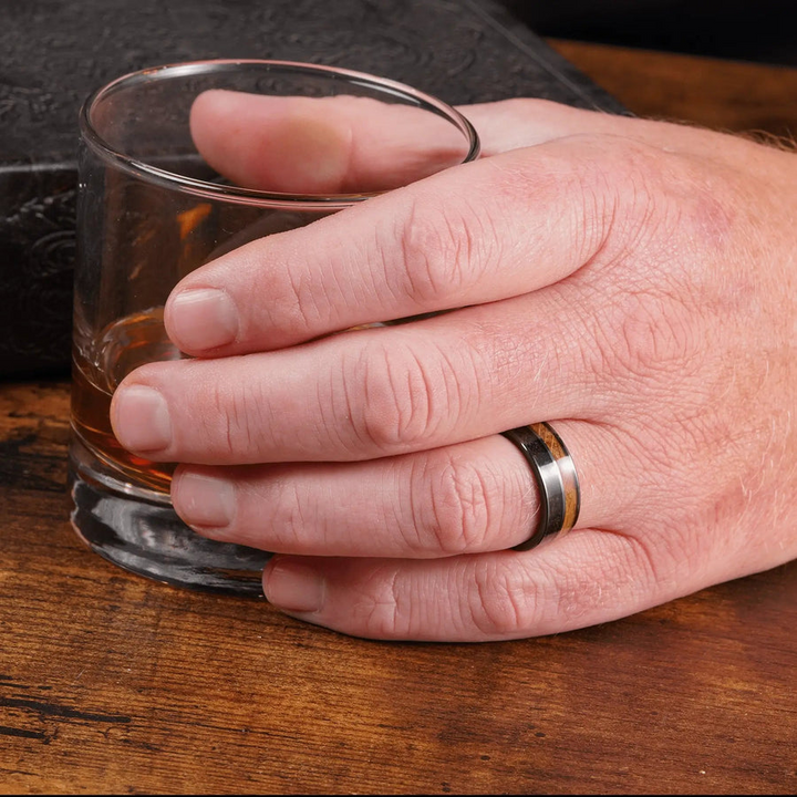 Black Zirconium Tennessee Polished Mens Wedding Band