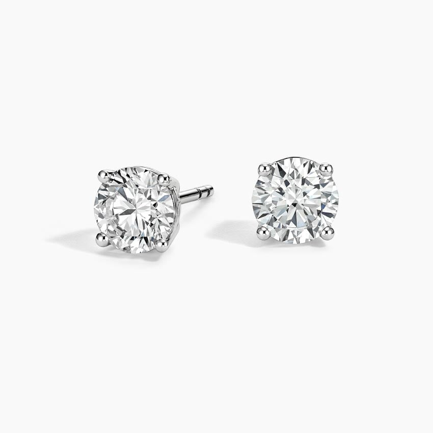 14k White Gold Lab Grown Diamond Earrings 2.11 cttw