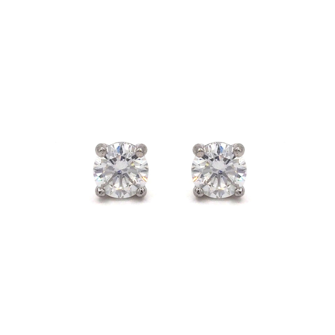 14k White Gold Lab Grown Diamond Earrings 0.25 cttw