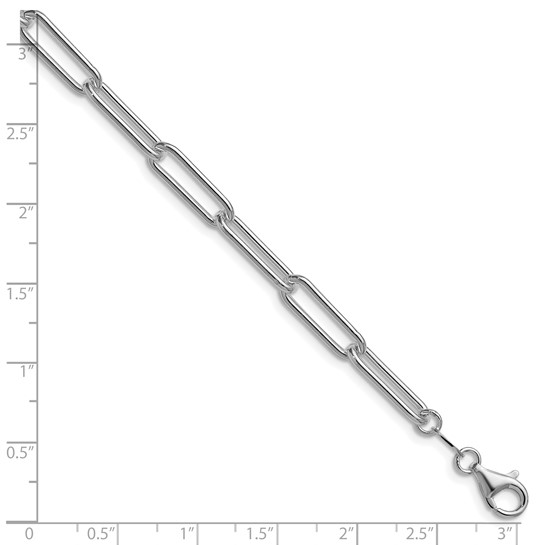 Sterling Silver White Paper Clip Bracelet