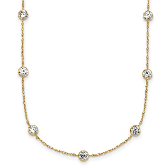 10k Yellow Gold Bezel Necklace