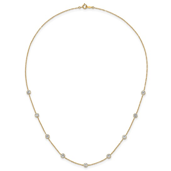 10k Yellow Gold Bezel Necklace