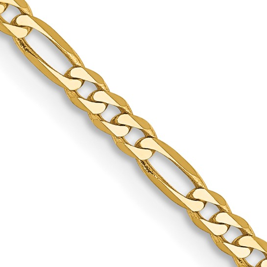 14k Yellow Gold Figaro Chain