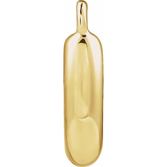 14k Yellow Gold Inital Charm