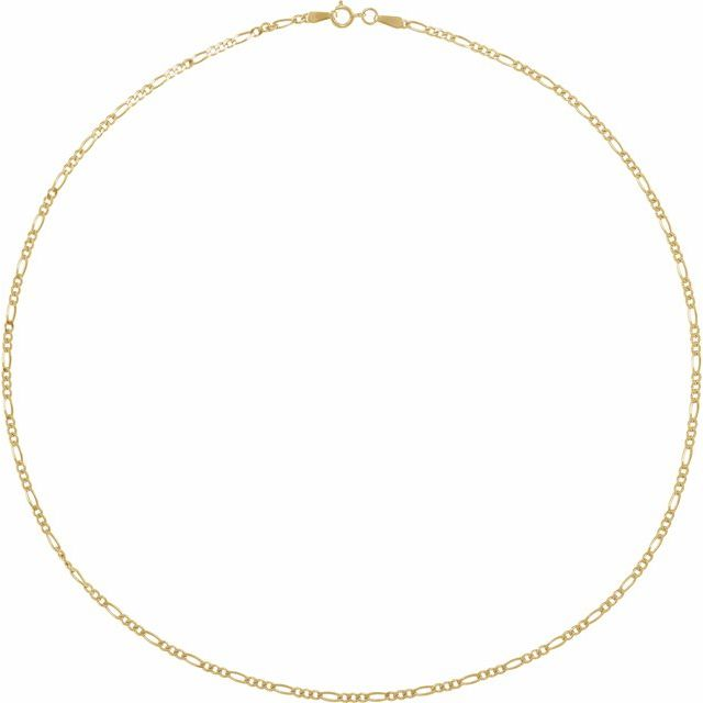 14k Yellow Gold Figaro Chain