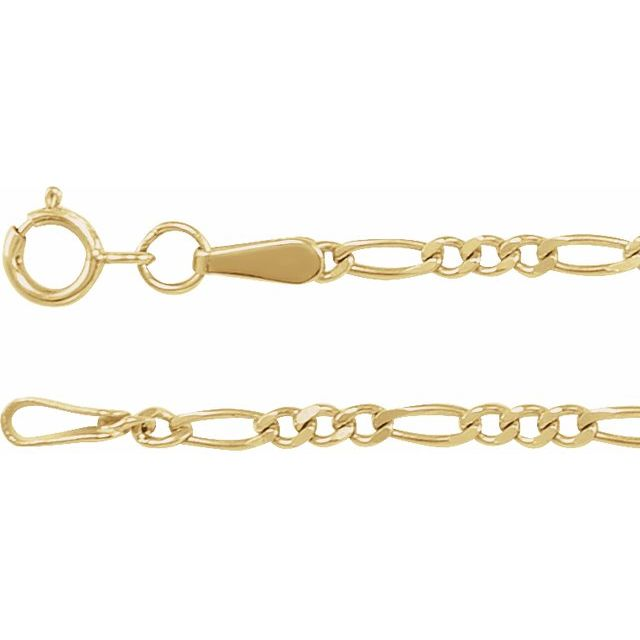 14k Yellow Gold Figaro Chain