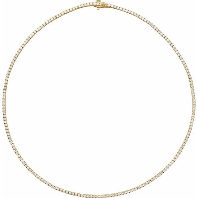 14k Yellow Gold Diamond Necklace