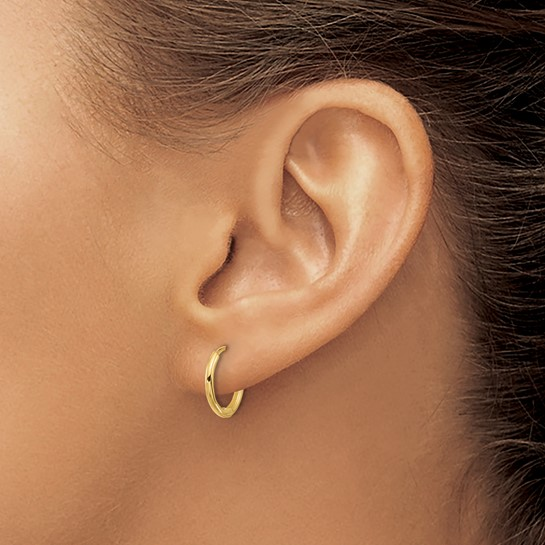 14k Yellow Gold Small Hoop Earrings