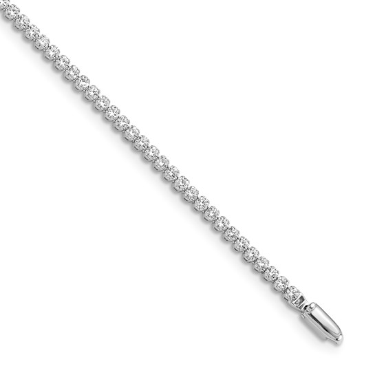 14k White Gold Lab Grown Diamond Bracelet