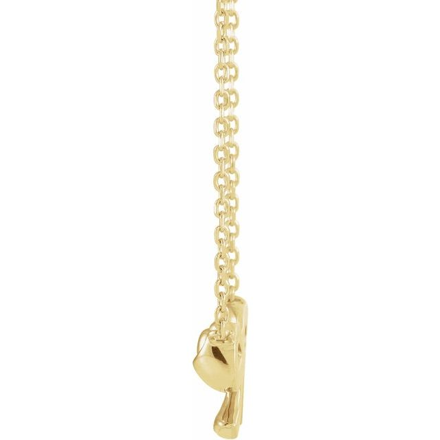 14k Yellow Gold Bow Necklace