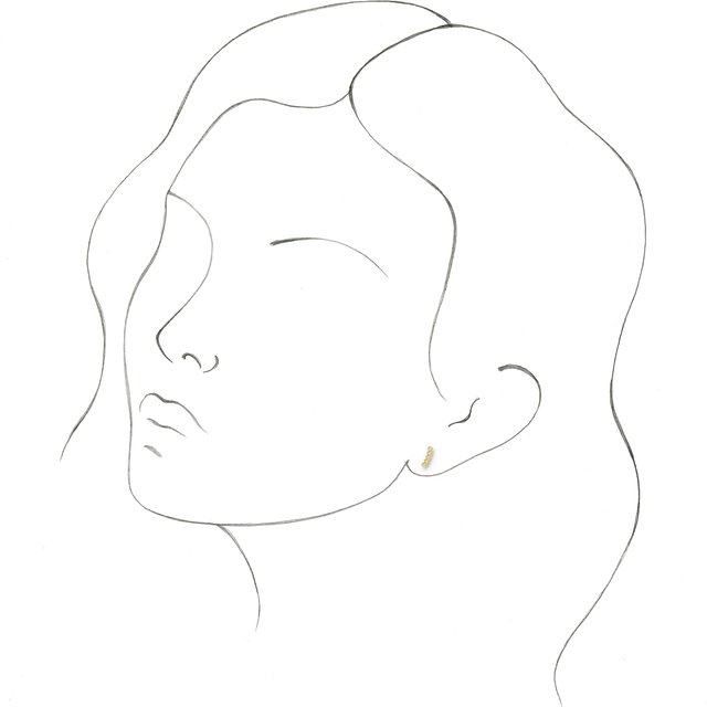 14k Yellow Gold Stud Earrings