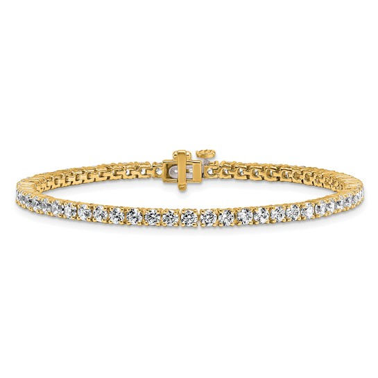 14k Yellow Gold Lab Grown Diamond Bracelet 5.00 cttw