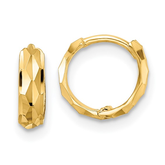 14k Yellow Gold Huggies Earrings