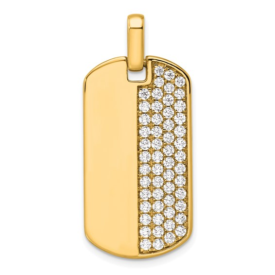 14k Yellow Gold Lab Grown Diamond Pendants